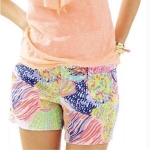 Lilly Pulitzer The Callahan Roar of the Sea Cotton Shorts Size 2